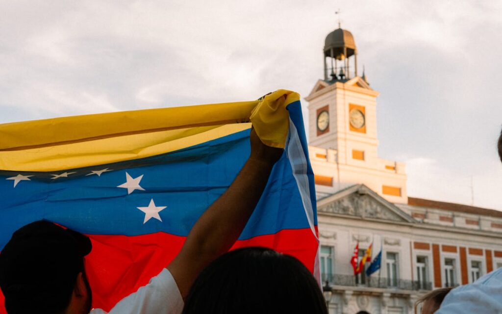 Venezuelan opposition protesters demanding democratic reform