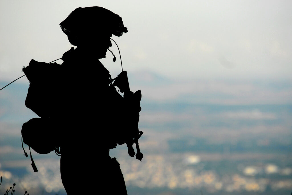 An IDF soldier in the Golan Heights