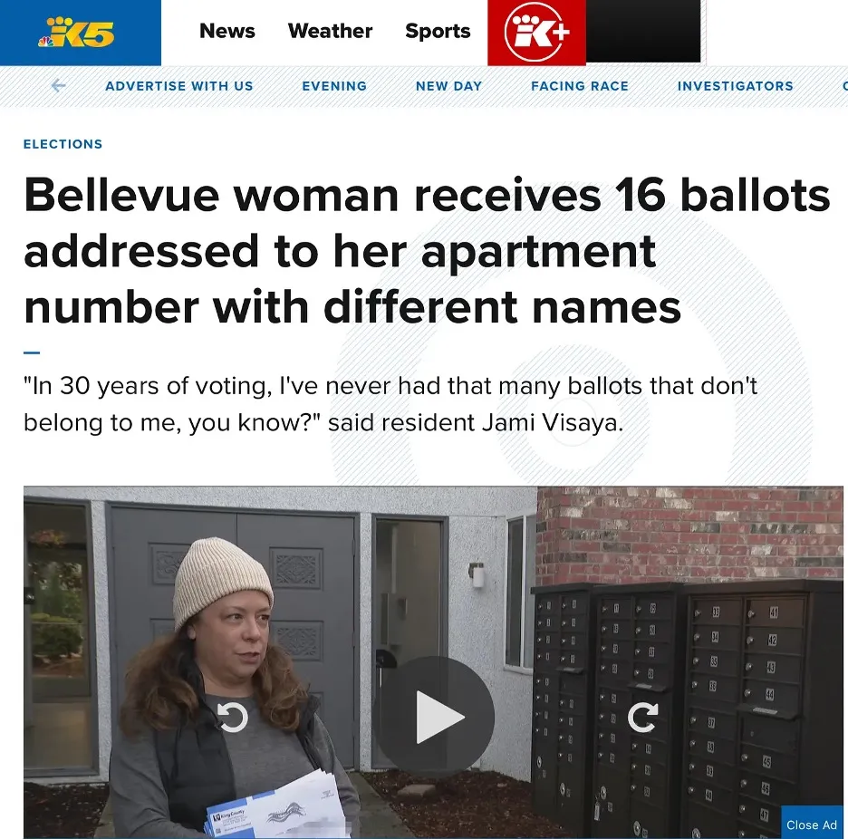 Washington State voter registration story