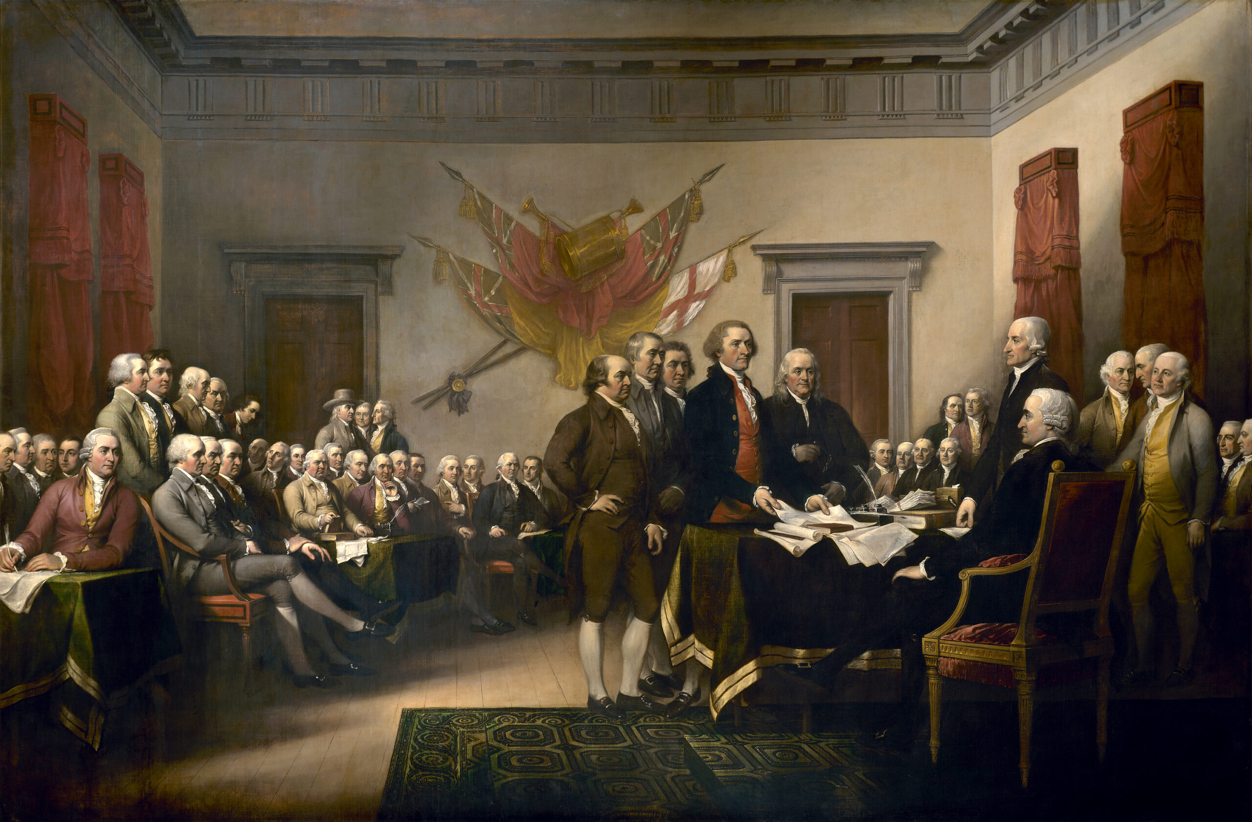 John Trumbull's painting of the Declaration of Independence