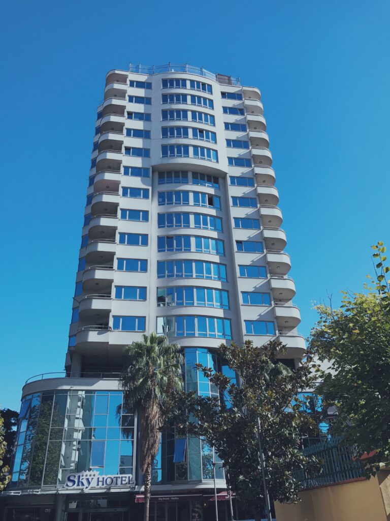 Sky Tower skyscraper in Tirana, Albania