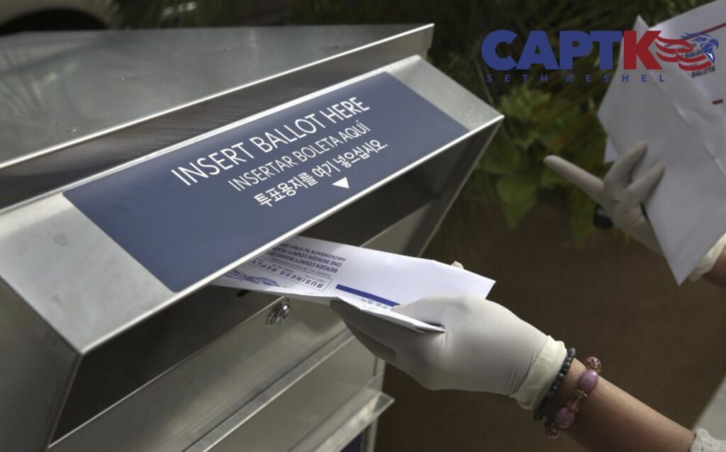 Mail-in ballot envelopes and postal processing