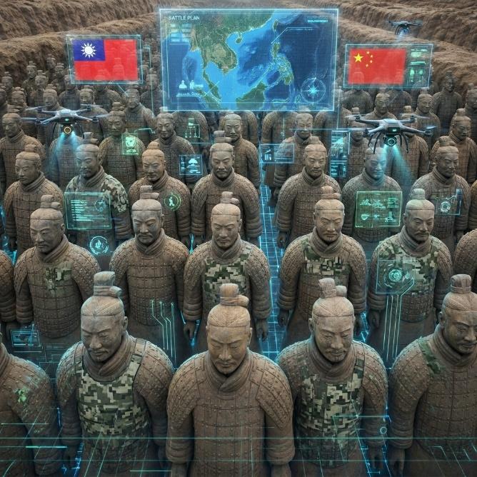 Meta-war / intelligentized warfare illustration