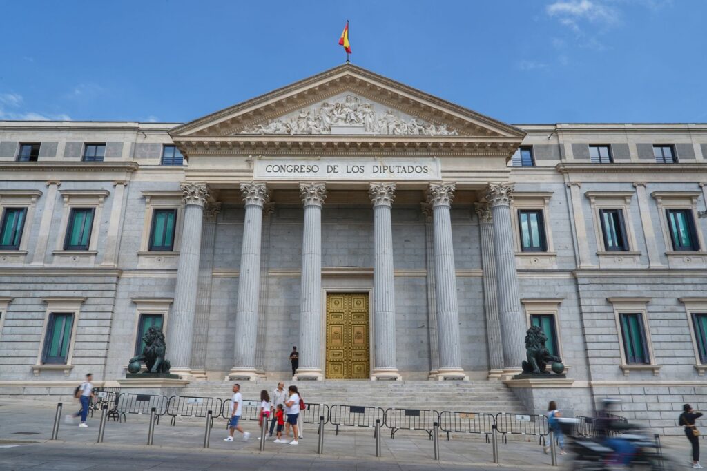 The Congreso de los Diputados, Spain's Congress of Deputies in Madrid