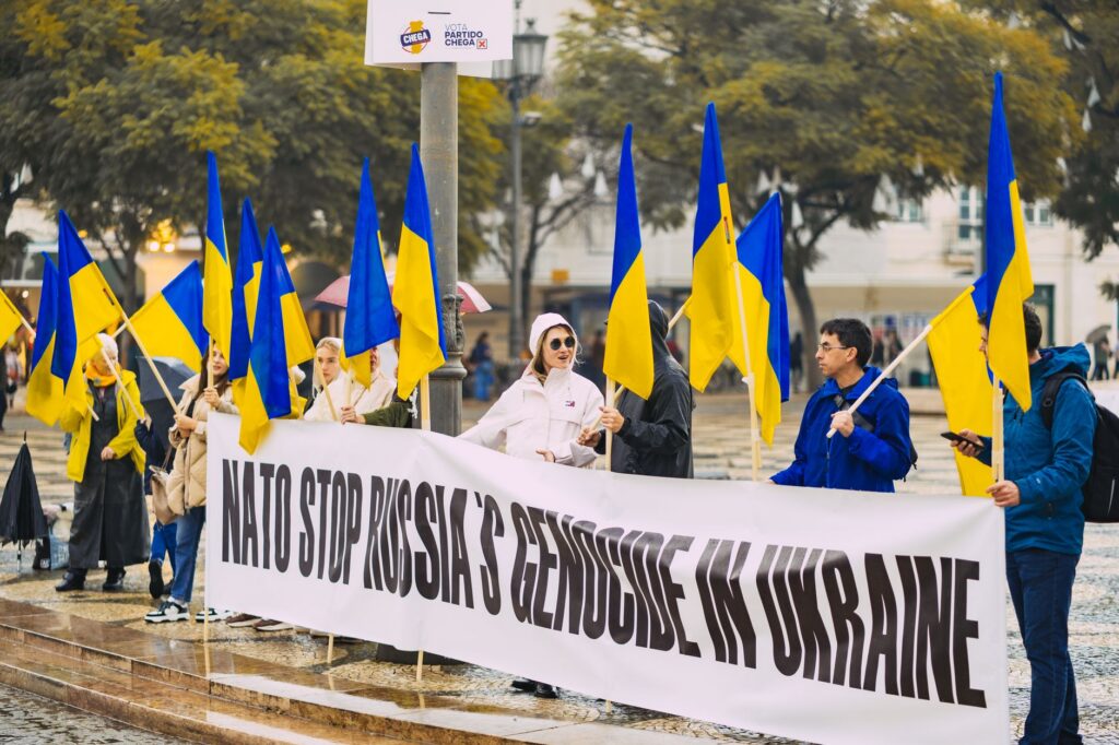 Flags representing NATO member states