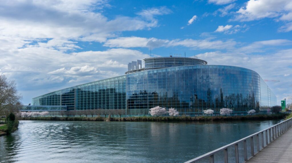 The European Parliament building in Strasbourg