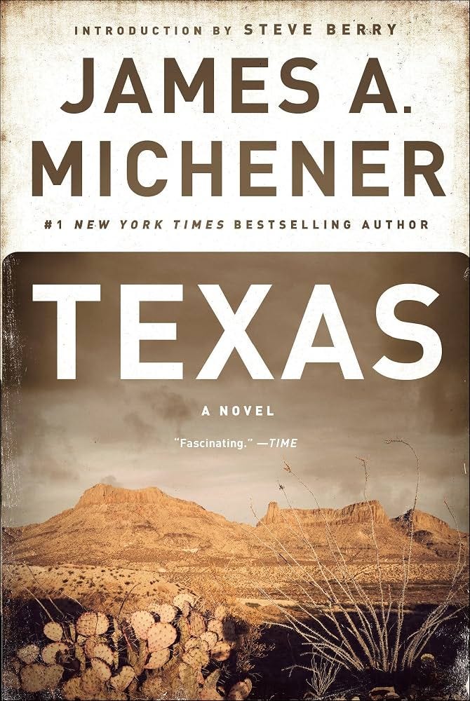 Cover of James Michener's novel Texas