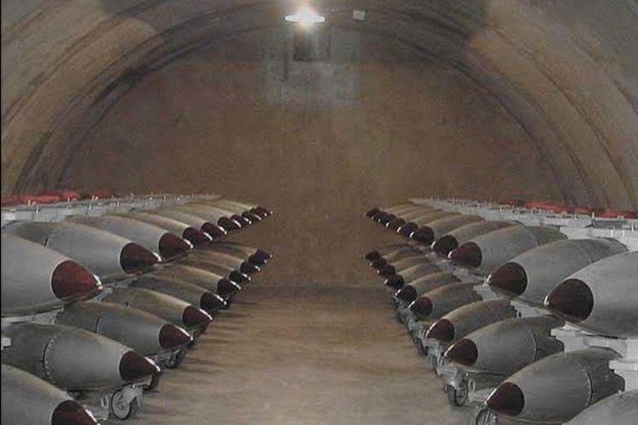 B61 nuclear bombs in storage (U.S. Government photo)
