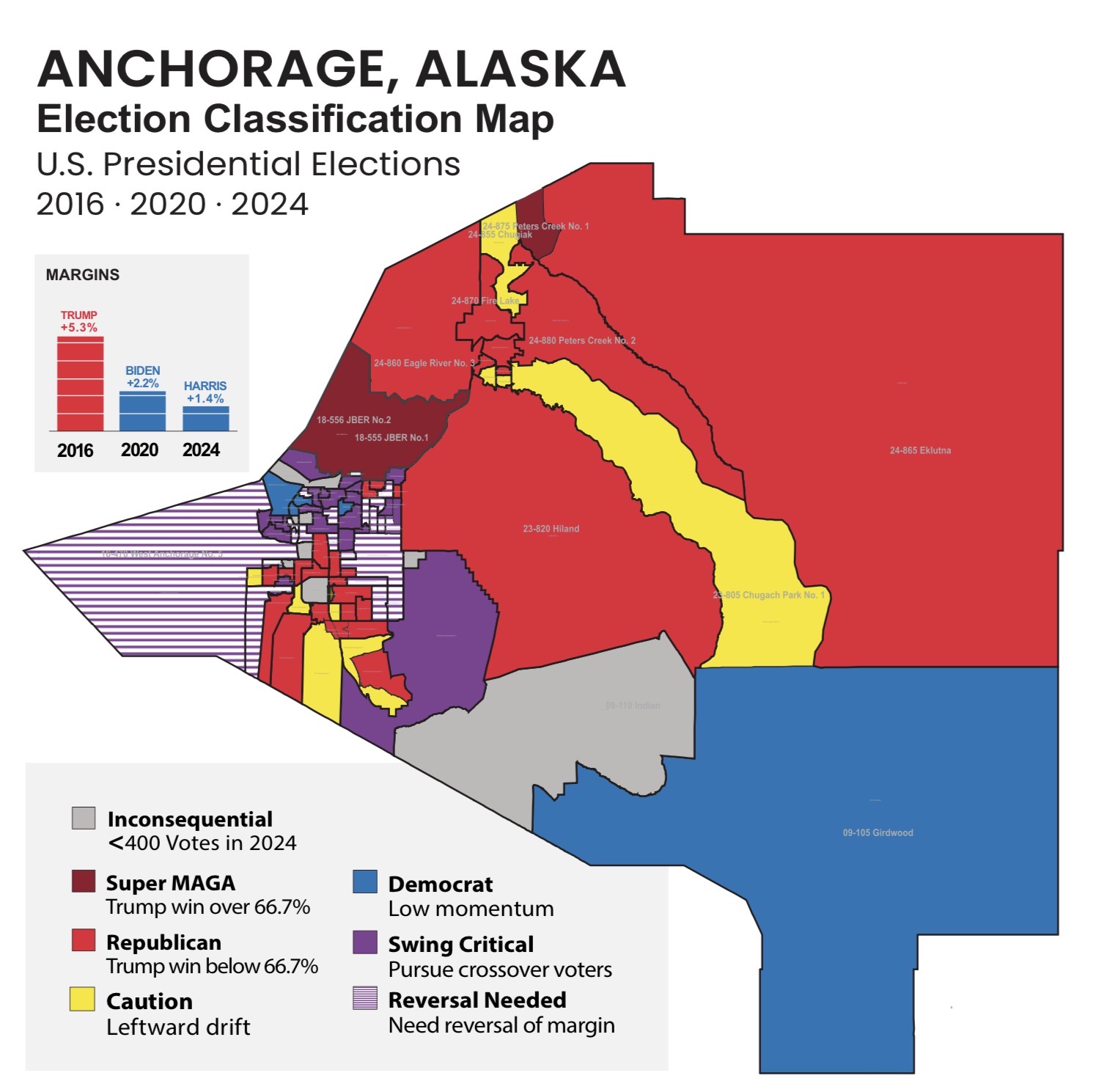 Captain K proprietary precinct map of Anchorage Municipality