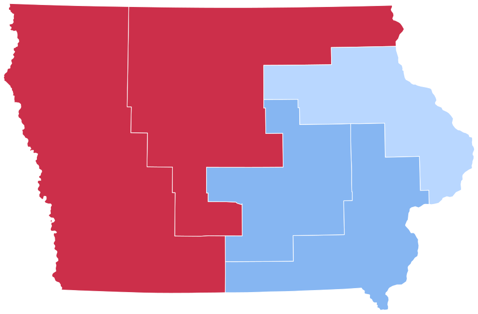 Iowa U.S. House results map, 2010
