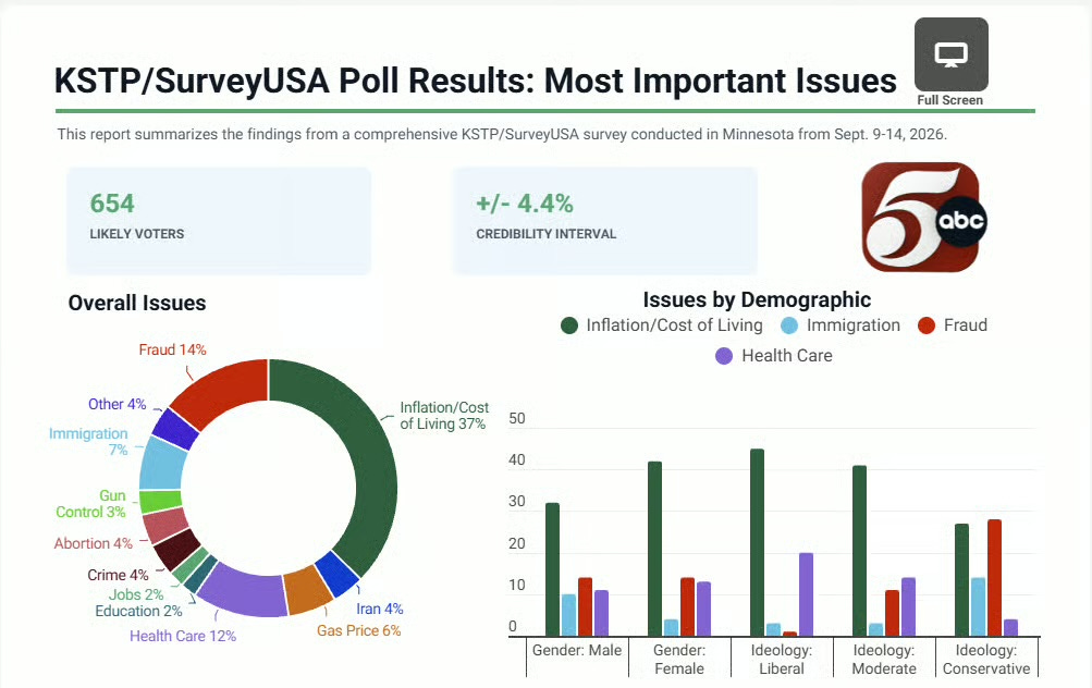 Survey of Minnesota voters' top concerns