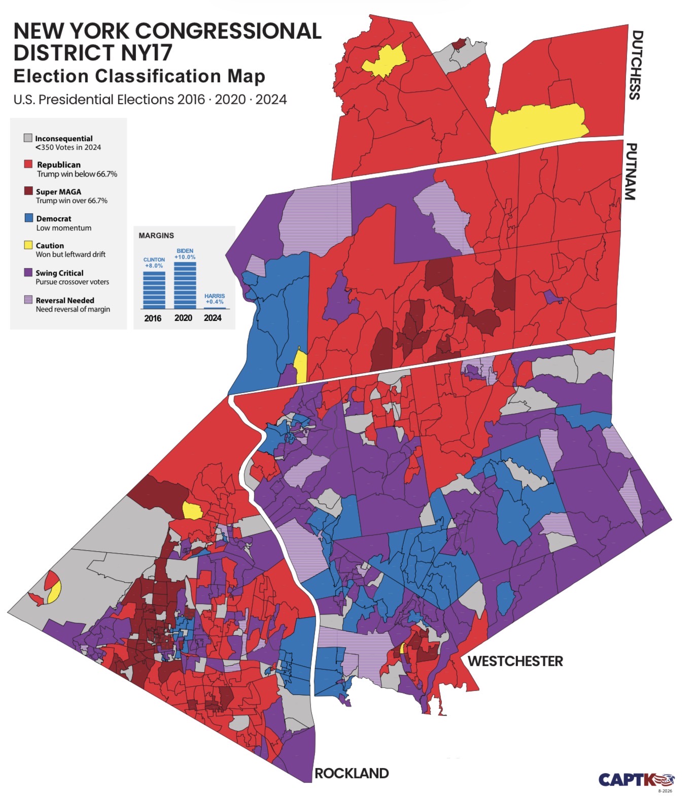 Captain K proprietary precinct map of NY-17