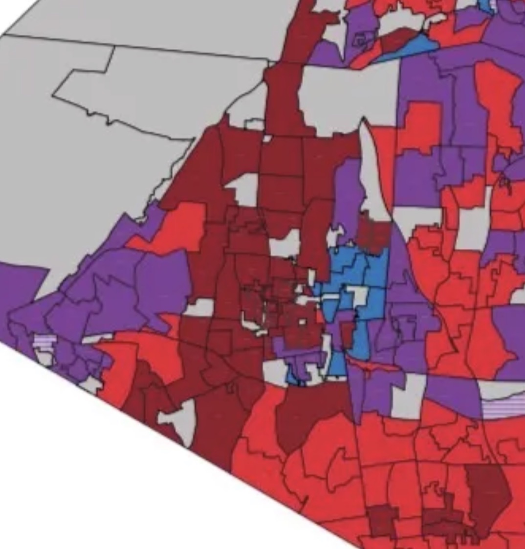 Precinct map of central Rockland County