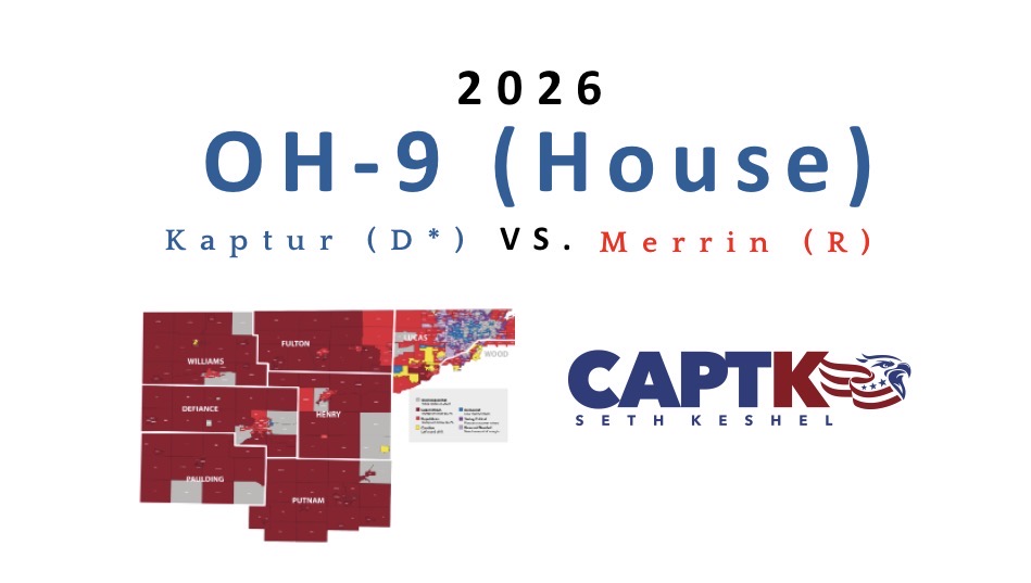 2026 Ten-Point Forecast: OH-9, Derek Merrin vs. Marcy Kaptur