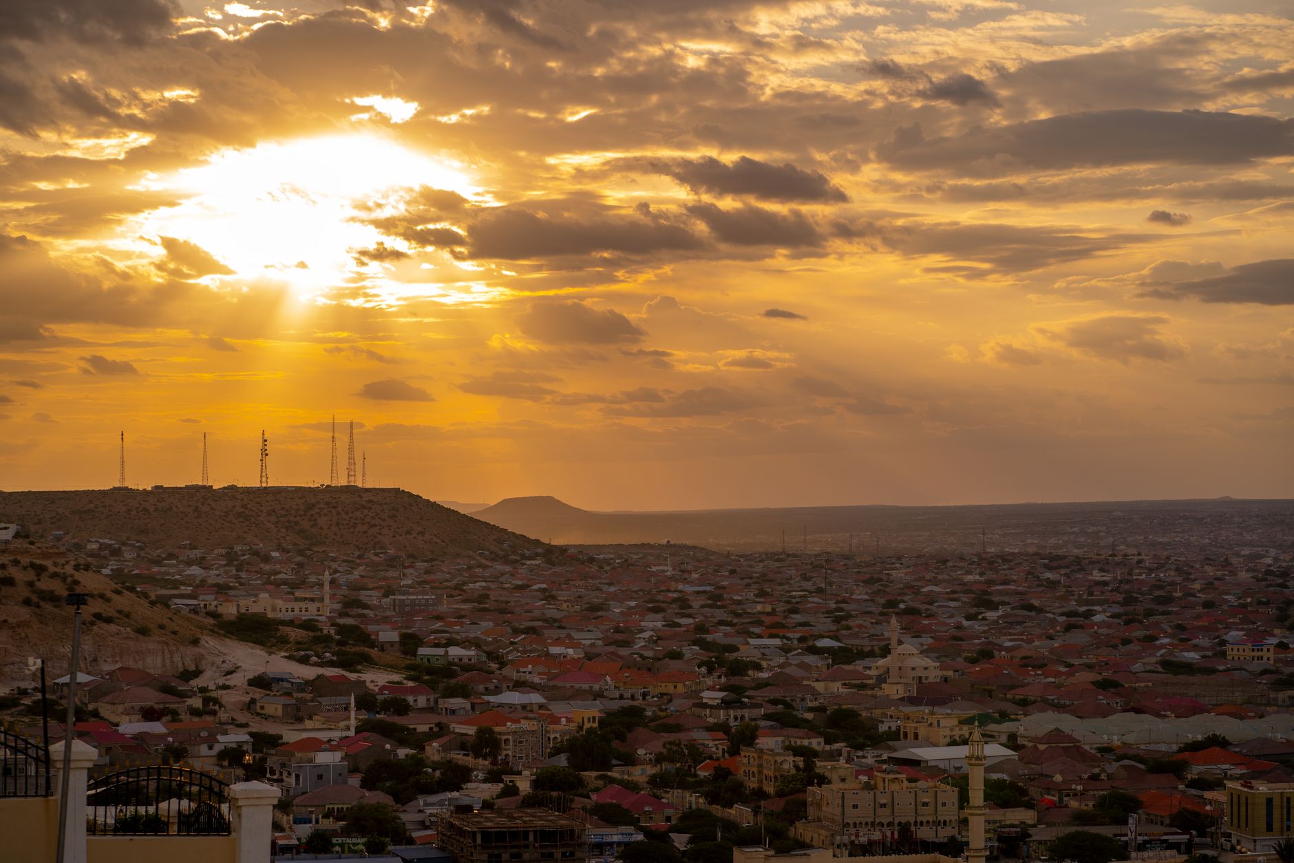 Sunset over the city of Hargeisa, Somaliland